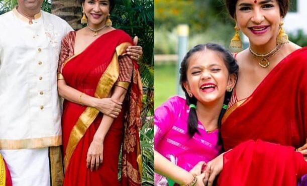 Lakshmi Manchu and her daughter in Traditional outfits!