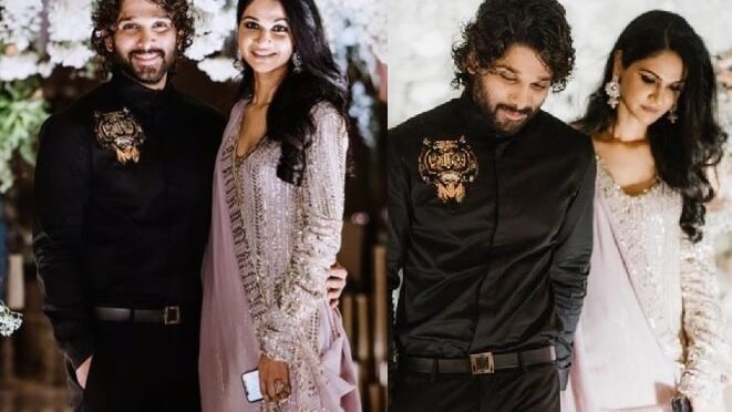 Allu Arjun and Sneha reddy at Niharika engagement!