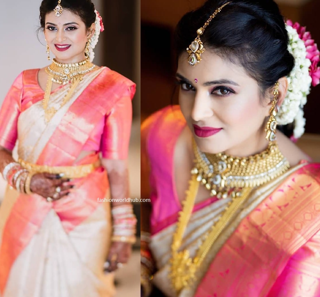 Allu Neelushah in a kanjeevaram saree! | Fashionworldhub
