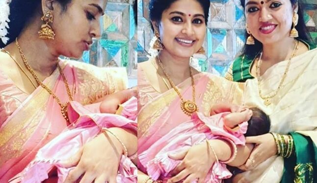 Sneha Prasanna and her daughter in Pink Outfits!