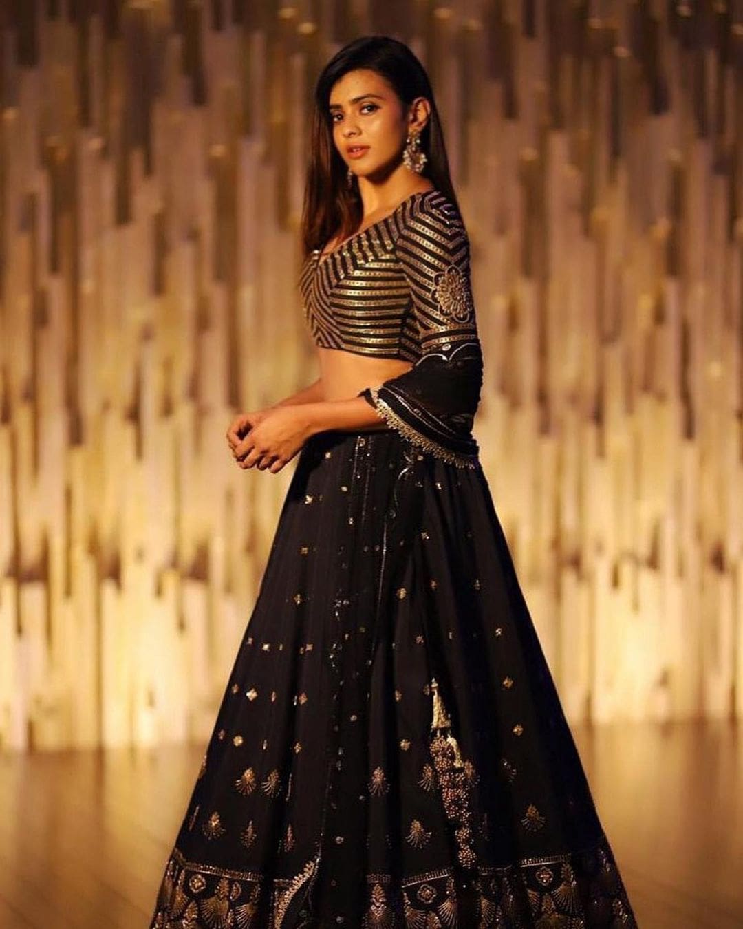 Kriti Sanon looks stunning in a black lehenga jacket outfit  Lifestyle  NewsThe Indian Express