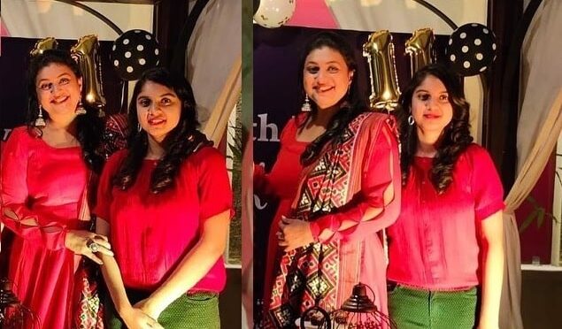 Actress Roja selvamani and her daughter twinning in red!
