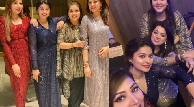 Actress Sneha prasanna and friends New year celebration photos!