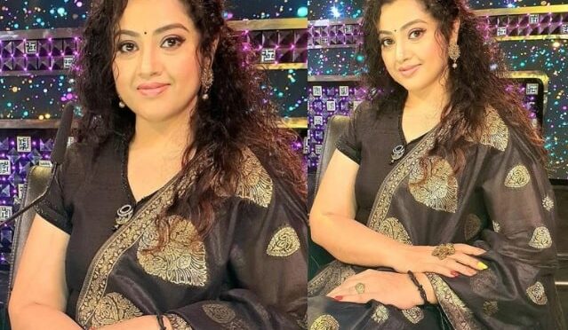 Meena looking gorgeous in Black salwar suit!