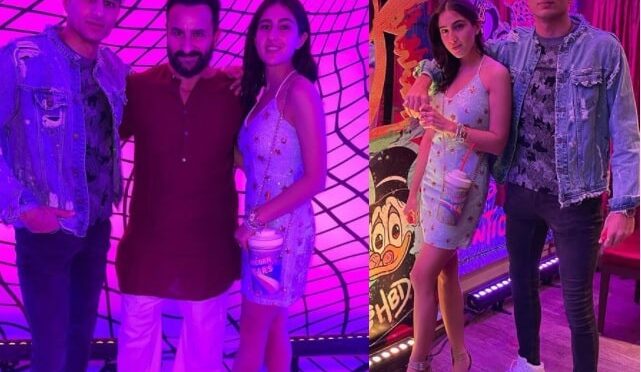Sara Ali Khan looking beautiful in sequin short dress at brother birthday party!