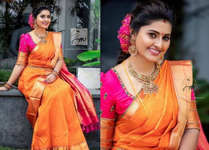 Actress Sneha prasanna stuns in Traditional silk saree! | Fashionworldhub
