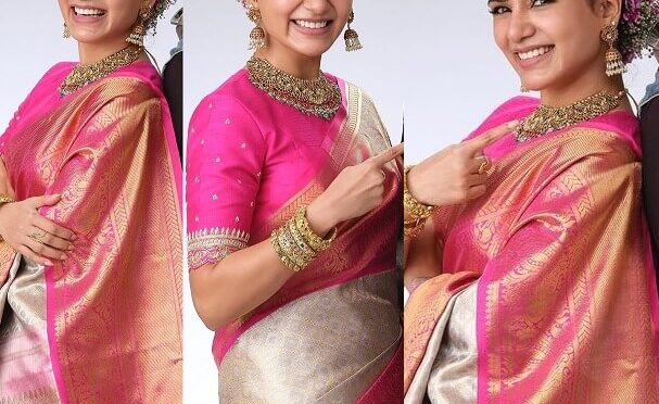 Samantha akkineni stuns in a gold kanjeevaram saree for a recent photoshoot!