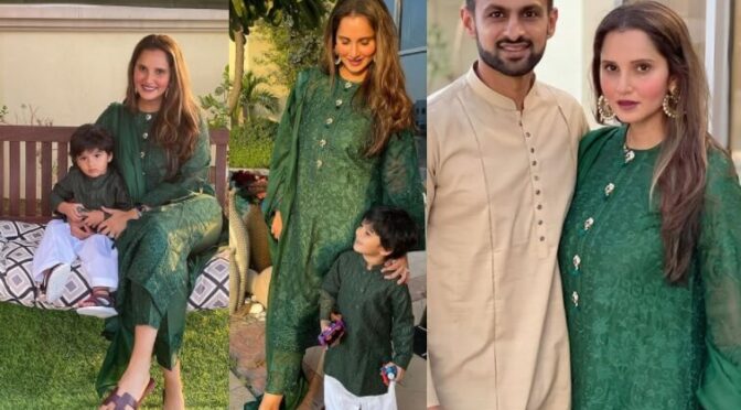 Sania Mirza and her son stuns in Matching outfits for Eid Celebrations!
