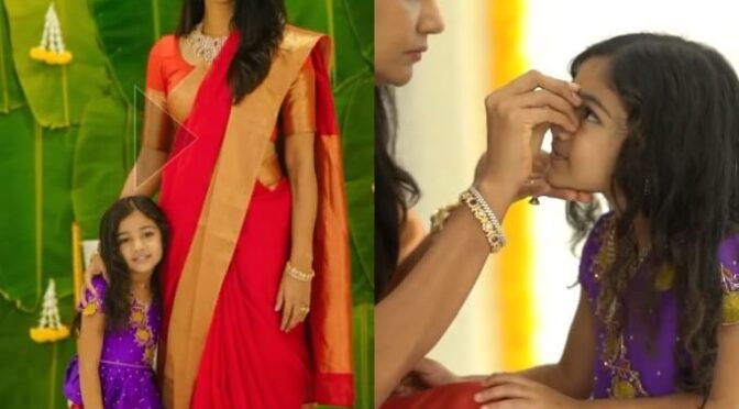 Allu Sneha reddy and Arha stuns in Traditional outfits!