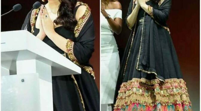Aishwarya Rai Bachchan attends Dubai Expo’21 in Sabyasachi black Anarakali!