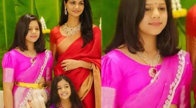 Allu bobby daughter Allu Anvitha in Traditional half saree!