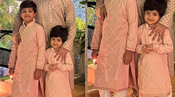 JR NTR and family celebrates Diwali festival in Traditional outfits.