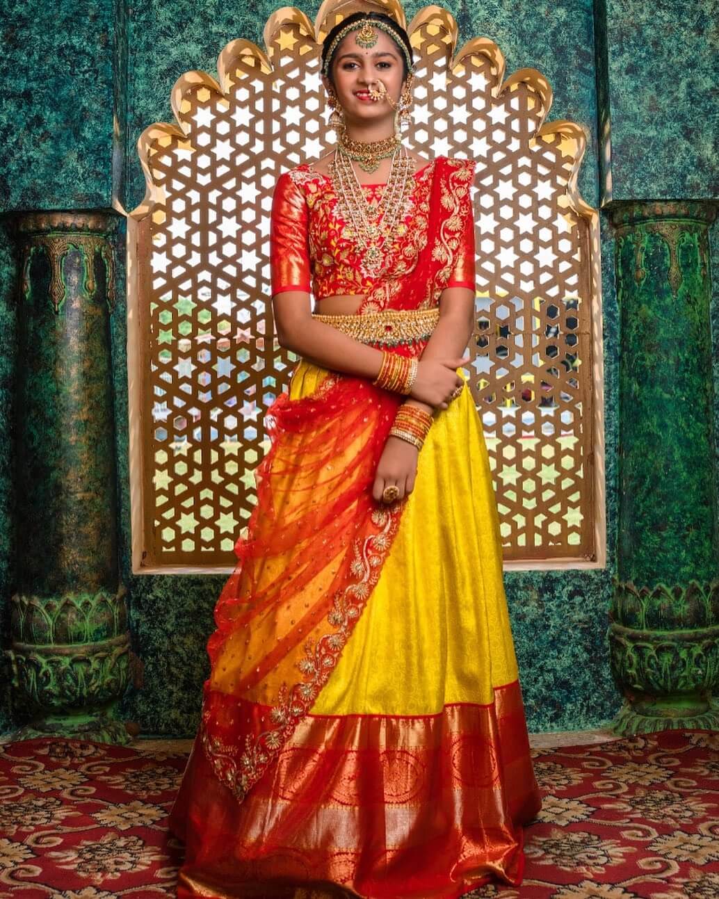Hiya reddy looking stunning in Traditional Half saree! | Fashionworldhub