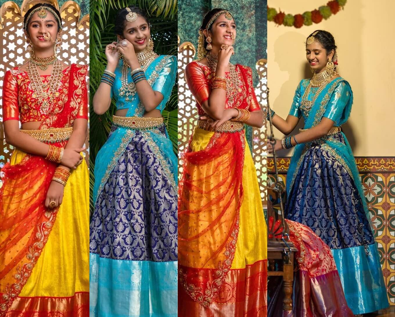 Hiya reddy looking stunning in Traditional Half saree! | Fashionworldhub