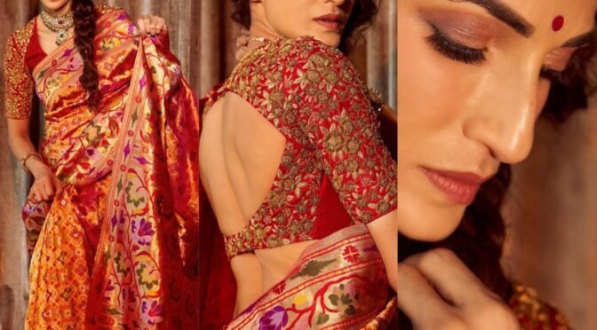 Shilpa reddy looking vibrant in paithani silk saree by Yashudharaa By AJ