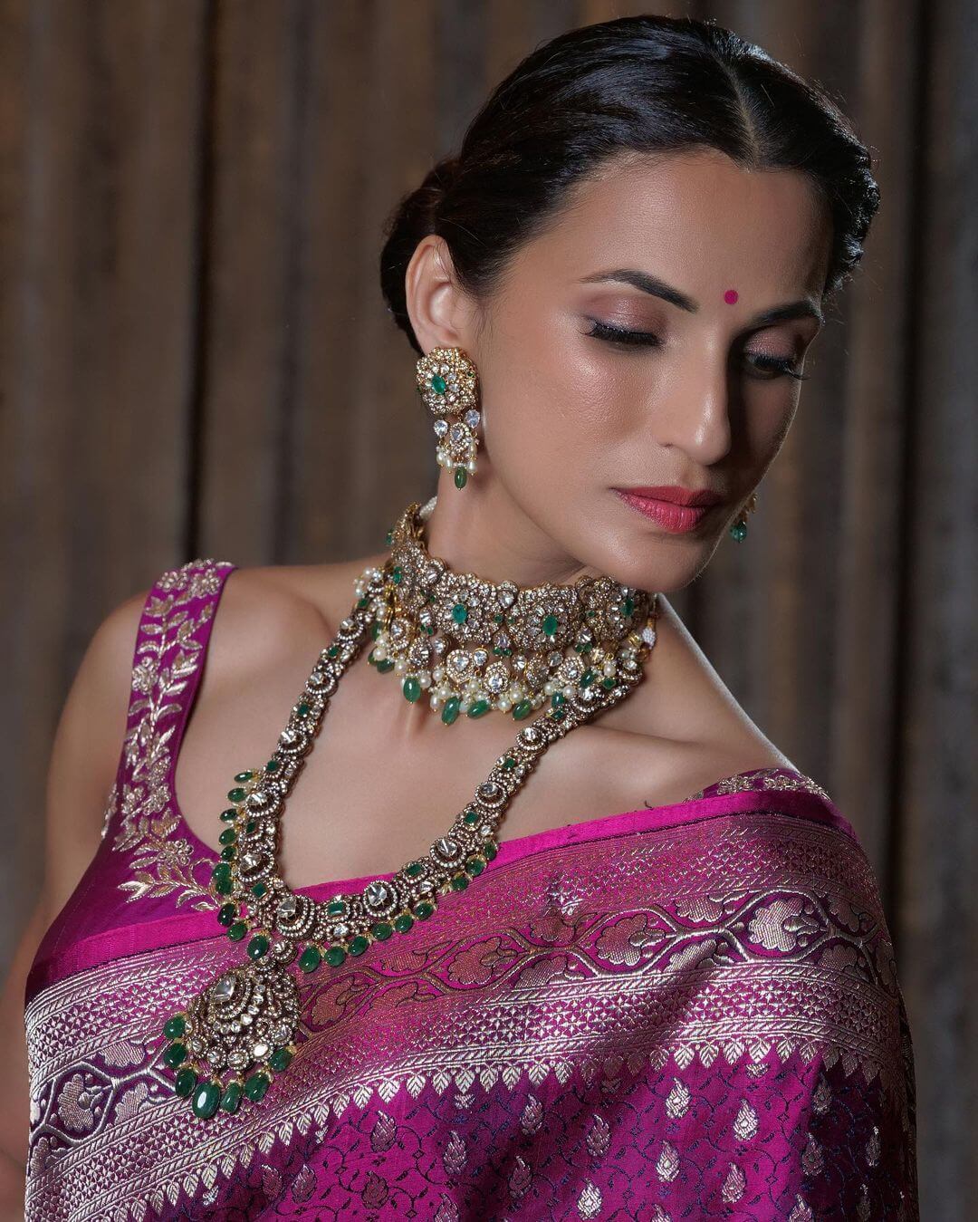 Shilpa reddy stuns in Banarasi silk saree! | Fashionworldhub