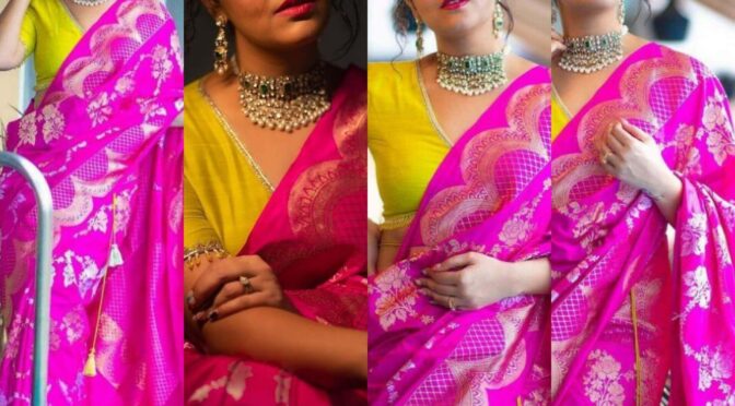 Anasuya Bharadwaj looks beautiful in a pink silk saree!