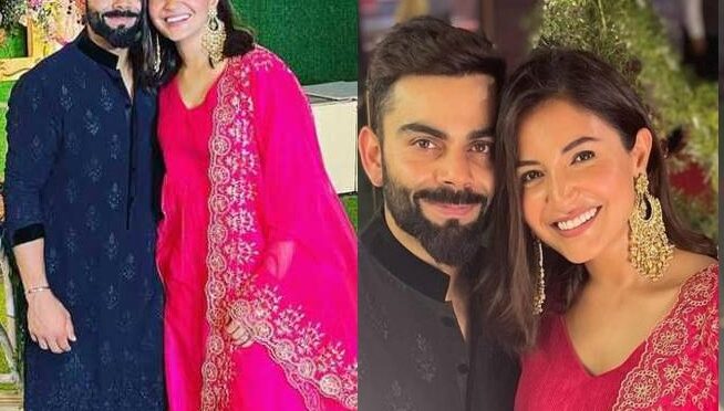 Anushka Sharma and Virat Kohli in traditional outfits for Maxwell’s wedding!