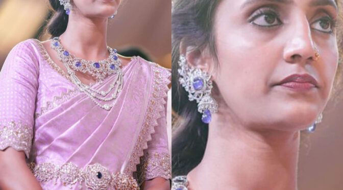 Pranathi nandamuri in Diamond sapphire jewellery!