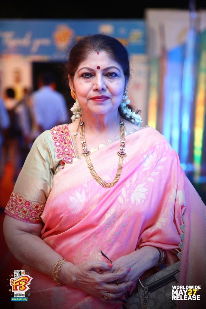 y Vijaya in pink silk saree at F3 pre release event2 | Fashionworldhub