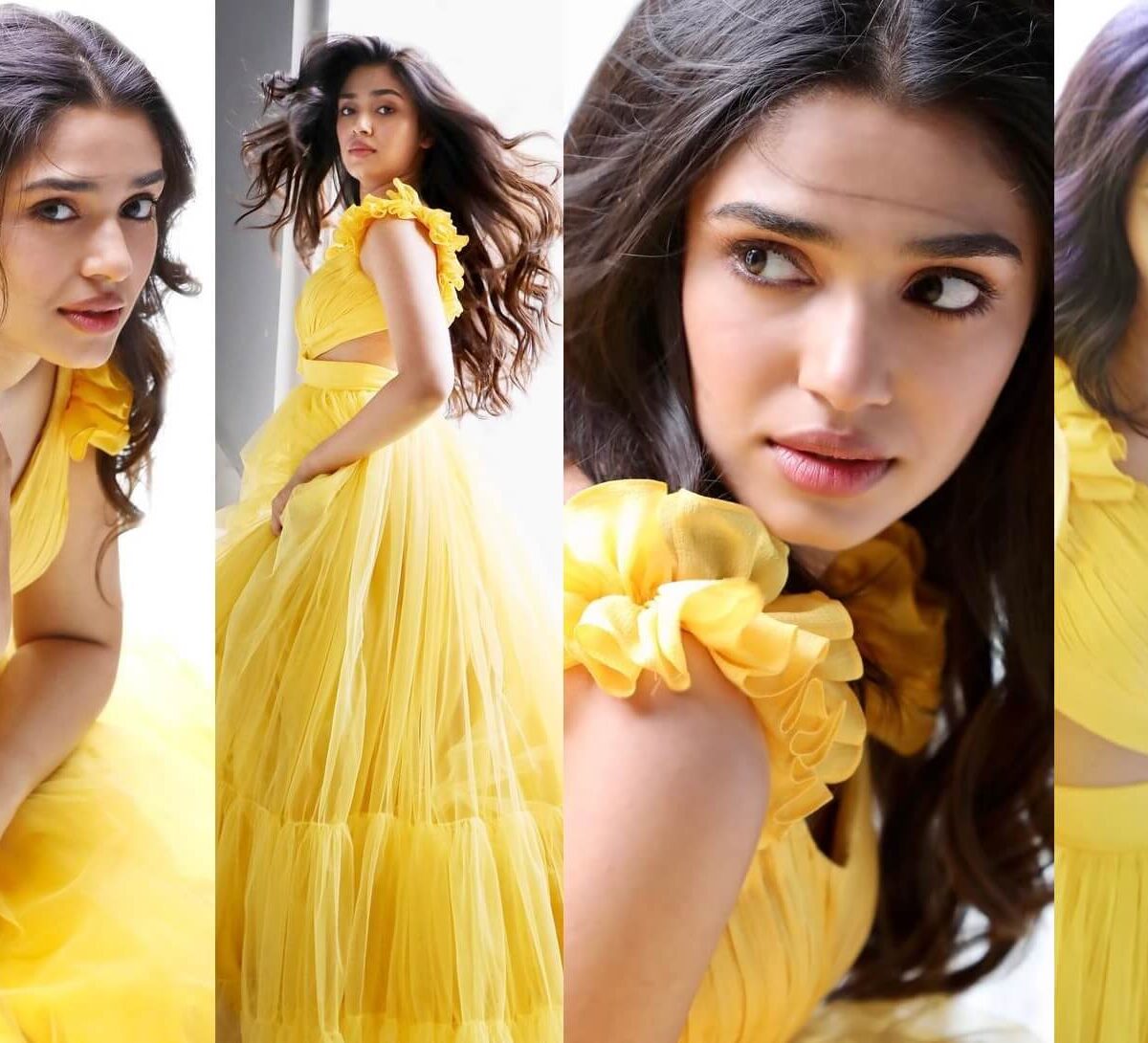 Krithi shetty in yellow lehenga set (2)d | Fashionworldhub