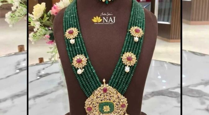 Multi layered Emerald beads Haram