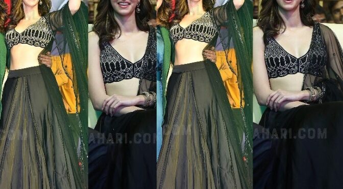 Ananya panday in a black lehenga set for Liger promotions!