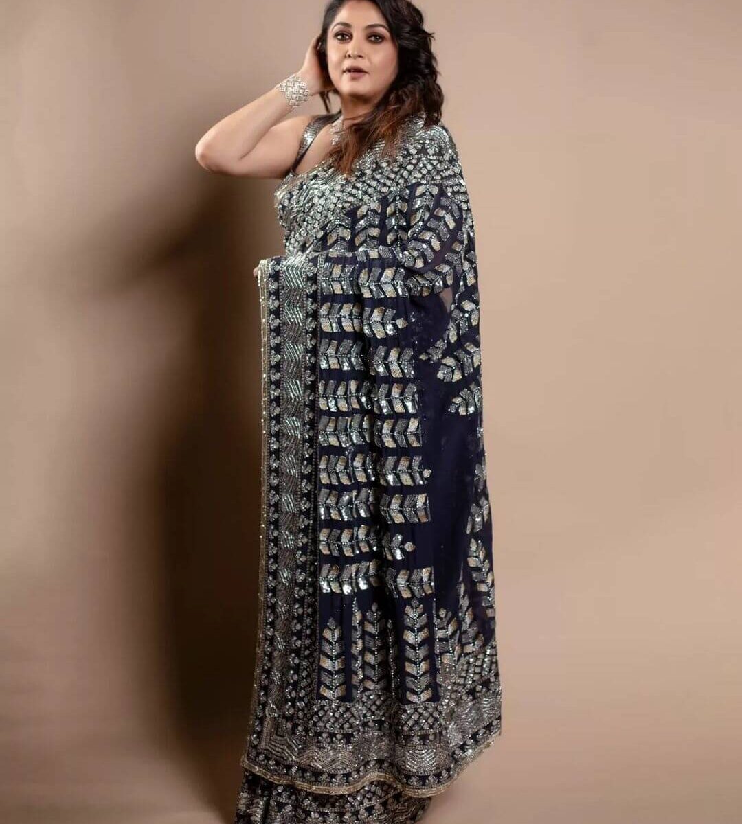 Ramya krishnan stuns in manish malhotra saree | Fashionworldhub