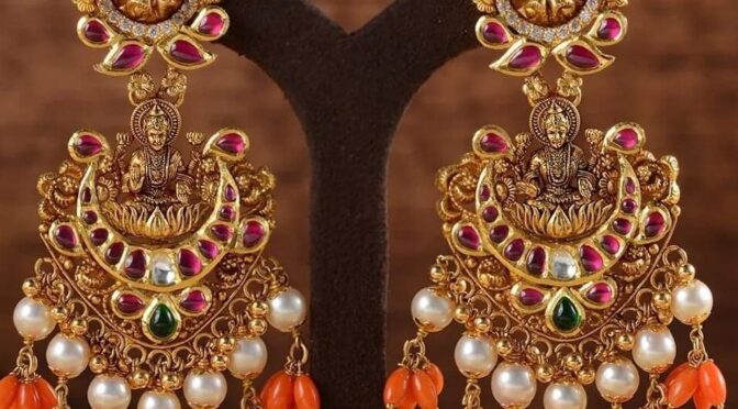 Antique lakshmi Mango ear rings!