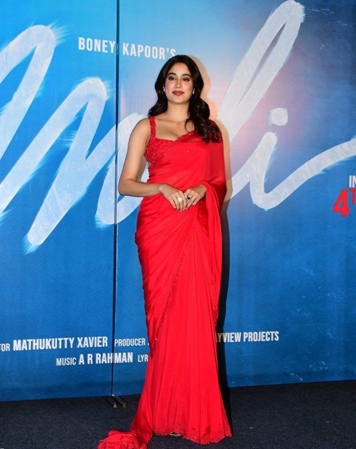 Red Hot 🔥 Janhvi Kapoor sizzles in a Saree! | Instagram