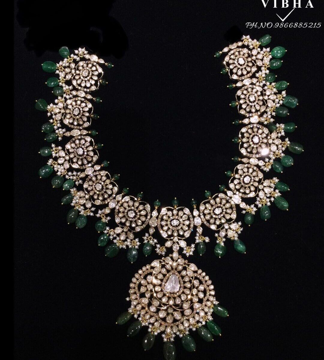 Polki diamond necklace | Fashionworldhub