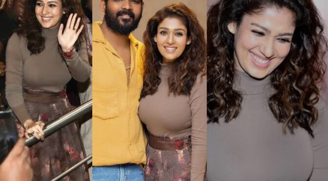 Nayanthara looks pretty in a brown floral skirt at “Connect” premiere!