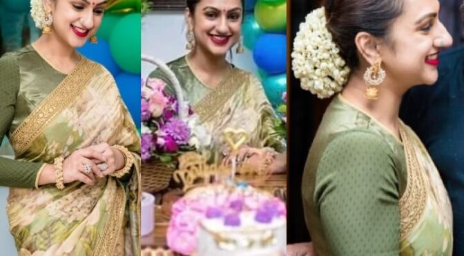 Pritha Hari looks pretty in a floral print saree!