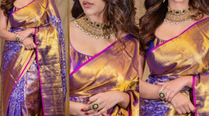 Nabha Natesh in a kanjeevaram silk saree!