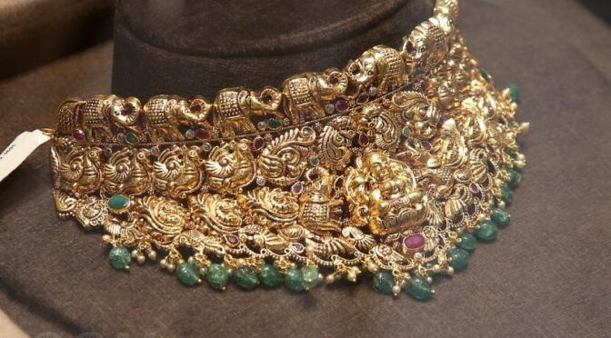 Light weight lakshmi choker by Ashok jewellers!