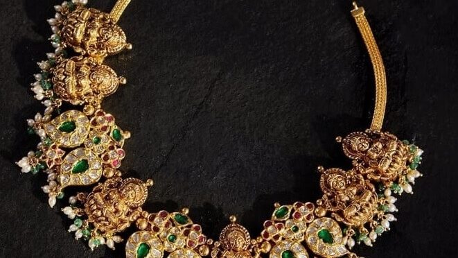 Uncut diamonds mango lakshmi necklace!