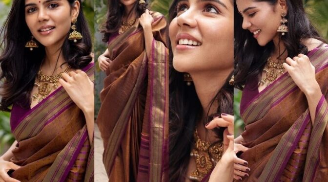 Kalyani priyadarshan looks pretty in a silk saree!