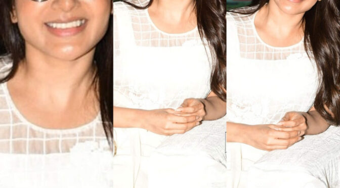 Samantha in white Co Ord set for Shakunthalm promotions!