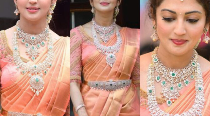 Pranitha subhash looks pretty in a traditional silks Saree!