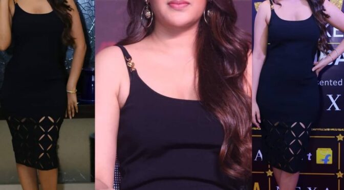 Niddhi Agerwal looks pretty in black at SIIMA awards 2023