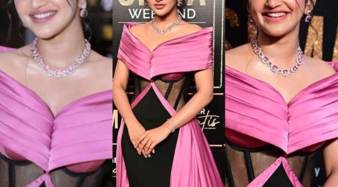 Sreeleela looks pretty in black and pink gown at SIIMA Awards 2023!