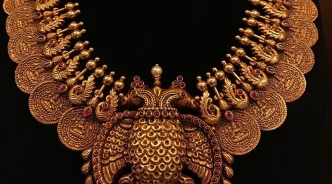 Heavy lakshmi kasu necklace!